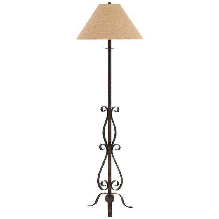 Wrought Iron Floor Lamps Unique Ekalaka Natural Wrought Iron Scroll Floor Lamp Style 10t84